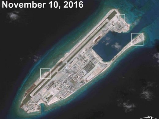 Astaga... Foto Satelit Buktikan China Pasang Sistem Senjata di Laut China Selatan