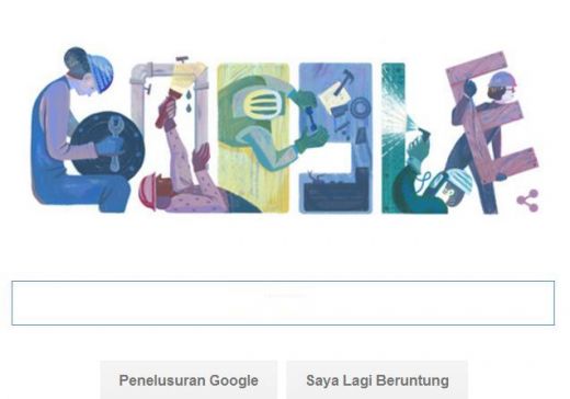 Doodle Google Hari Ini Juga Bertemakan Peringatan May Day