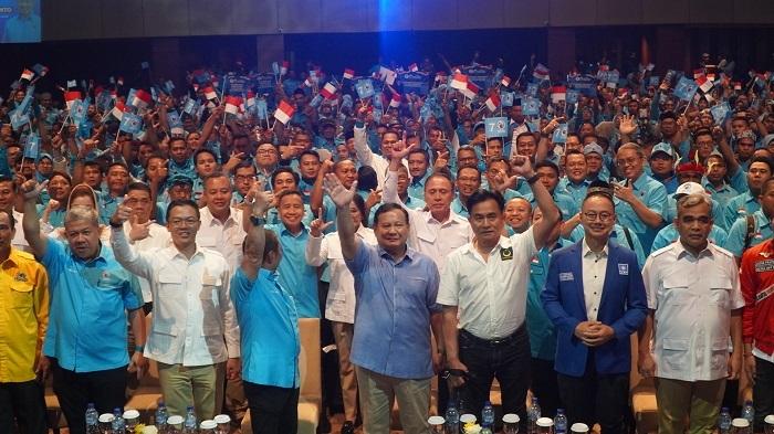 Prabowo Sebut Nama Iwan Bule Acara Deklarasi Partai Gelora Bergemuruh 