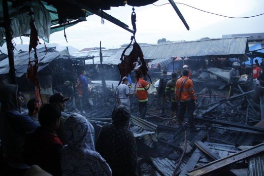 Data Terakhir, 18 Kios Ludes Terbakar di Pasar Padang Panjang dan Kerugian Belum Bisa Ditaksir