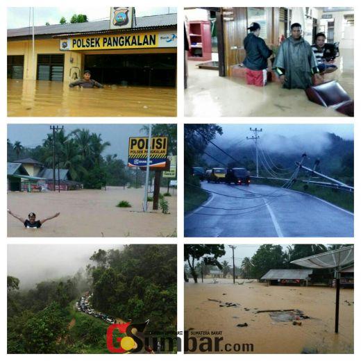 Lagi, Jalan Provinsi yang Menghubungkan Sumbar - Riau Lumpuh Total, Ratusan Rumah Terendam Banjir