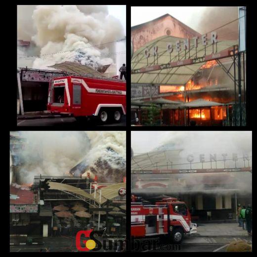 Diduga Korsleting Listrik, Fitness, Caffe dan Karaoke CK Center Bukittinggi Ini Hangus Dilalap Api