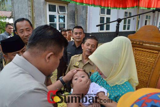 Bupati Dharmasraya Canangkan PIN di Jorong Kampung Surau