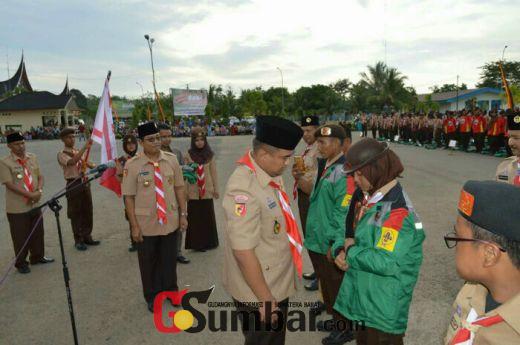 Dilepas di Dharmasraya Untuk Jambore Nasional, Kwarda 03 Sumbar Berkekuatan 803 Orang Pramuka Penggalang