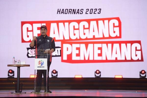 Pada Puncak Haornas 2023, Menpora Dito Sampaikan Pesan Presiden Jokowi Soal Pengembangan Ekosistem Olahraga