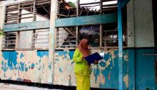 Kantor UPT Pendidikan XI Koto Sungai Lasi Kabupaten Solok Rusak Parah