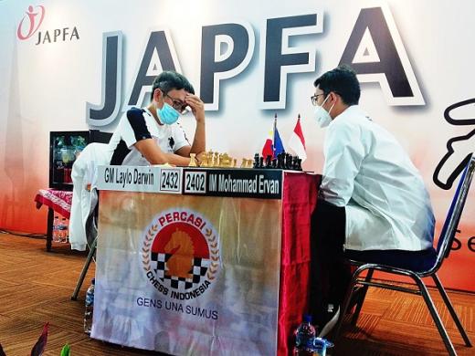 Remis Lawan Laylo, Ervan Masih Unggul di Babak Kedua JAPFA Chess Festival 2022