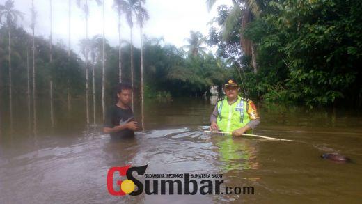 Sungai Batang Maek Pangkalan Meluap, Sedikitnya 50 Rumah dan Tiga Jorong Terendam Banjir