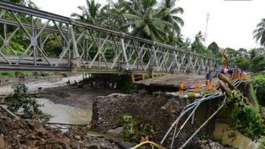Jembatan Darurat Kayu Tanam akan Diujicoba Ahad Sore Ini