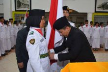 65 Pasukan Pengibar Bendera Bertugas di Kota Padang Panjang