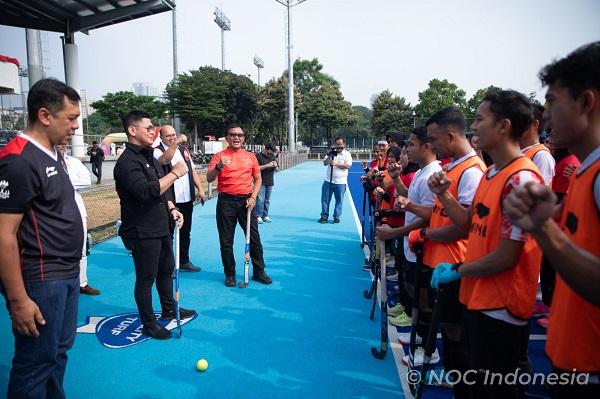 Kunjungi Pelatnas Asian Games 2023, Okto Beri Semangat Tim Hoki Lanjutkan Sejarah