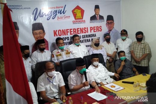 Gerindra Deklarasikan Pasangan Calon Gubernur Sumbar Nasrul Abit - Indra Catri