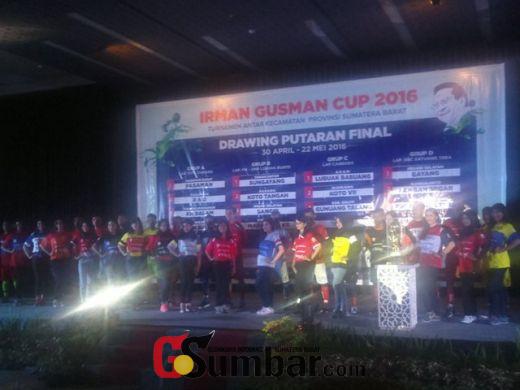 Drawing Final Round Irman Gusman Cup Berlangsung Meriah, Kota Padang Berada di Grup B, Pasaman Satu Grup dengan Pasaman Barat