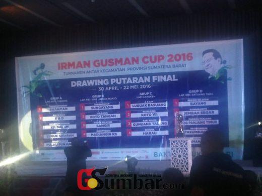 Ini Hasil Lengkap Drawing Final Round Turnamen Irman Gusman Cup 2016