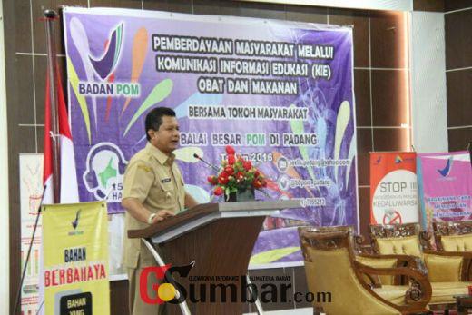 Bersama Balai POM, Wakil Bupati Solok Yulfadri Nurdin Mengingatkan Agar Masyarakat Memilih Makanan Sehat dan Berkualitas