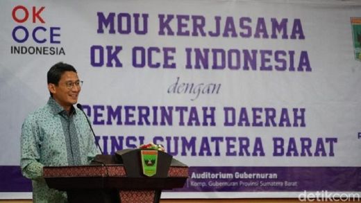 OK OCE Hadir di Ranah Minang, Sandiaga Uno Teken MoU dengan Gubernur Sumbar