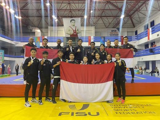 Timnas Wushu Indonesia Raih 5 Emas dan 3 Perak di World University Combat Games 2022