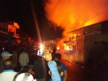 Malam Ini, 8 Kios di Pasar Koto Baru X Kota Tanah Datar Terbakar Lagi