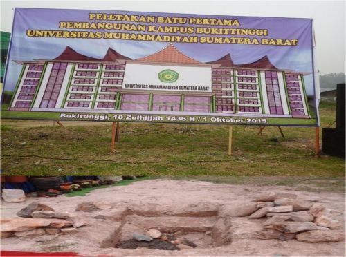 Ketua PP Muhammadiyah Hadiri Peletakan Batu Pertama Pembangunan Kampus UMSB di Bukittinggi