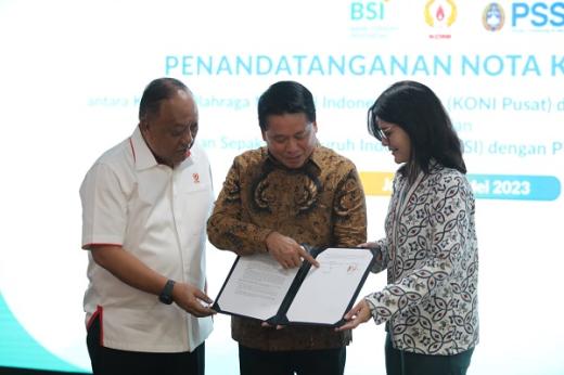 KONI Pusat, PSSI dan Bank Syariah Indonesia Kerja Sama untuk Olahraga Indonesia