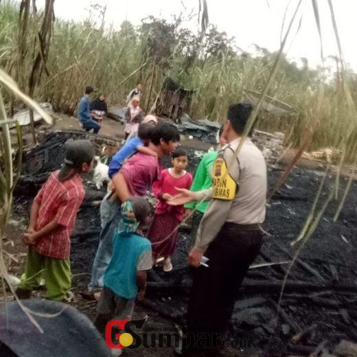 Ditinggal Bekerja ke Ladang, Rumah Warga di Balingka Agam Ini Ludes Dilalap Kobaran Api